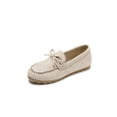 thumbnail image 1 of Bellella Women's Casual Shoes Plush Lined Flats Comfort Loafers Bow Warm Shoe Walking Work Mocassins Khaki 7, 1 of 3