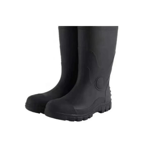 Bellella Womens Work Boots Heavy Duty Safety Shoes Steel Toe Rain Boot Comfort Garden Shoe Fishing Construction Mid Calf, Steel Toe, Steel Midsole 10.5