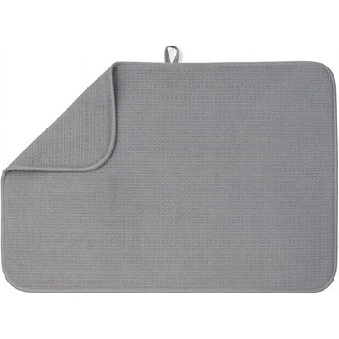 Bellemain Microfiber Dish Drying Mat, Absorbent Kitchen Sink Mat, 24” x 17”, XXL, Gray