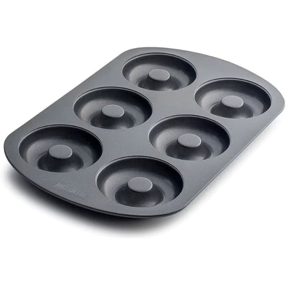 Bellemain Premiere Donut Pan, 6-Mold Non-Stick Donut Maker, 12.5” x 8.5”