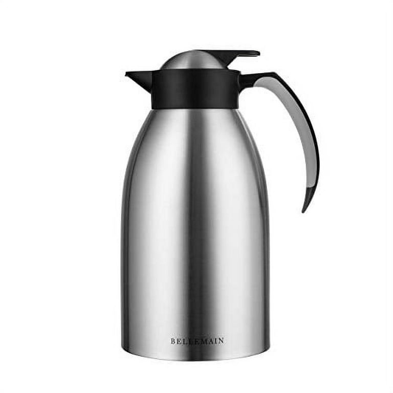  Thermal Coffee Carafe, 2L Stainless Steel Double