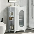 Bellemave 20” Bathroom Vanity Set with Sink and Left Side Storage White ...