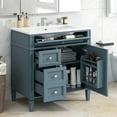 thumbnail image 1 of Bellemave 30" Bathroom Vanity with Single Sink Combo Set, Modern Wood Undermount Bathroom Sink Cabinet with 2 Drawers and a Tip-Out Drawer, Freestanding Bathroom Vanities（Indigo Blue）, 1 of 9
