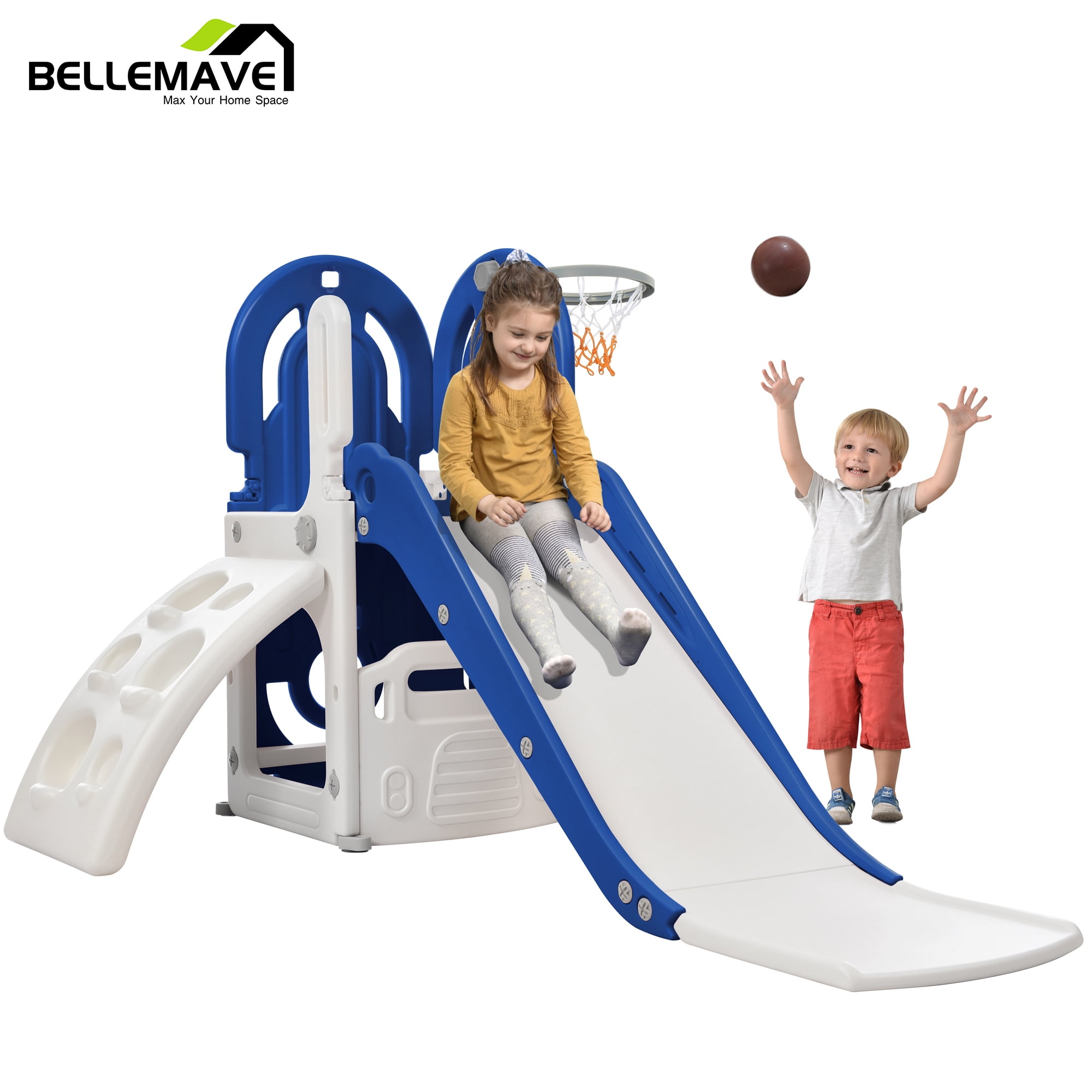 Bellemave 4 in 1 Toddler Slide Set, Kids Climber Slide Climber, PlaySet