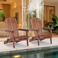 thumbnail image 1 of Bellemave Cedar Wood Folding Adirondack Chair Patio Furniture Lawn Chair Outdoor Wooden Chair Set for Garden and Poolside (Natural, Set of 2), 1 of 9