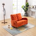 thumbnail image 1 of Bellemave Fashion Double Rocking Sofa with High Backrest and Pocket, Rocker Chair with Spacious Wing-back and Padded Seat for Living Room, Bedroom, Nursery(Orange), 1 of 9