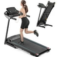 thumbnail image 1 of Bellemave Folding Treadmill for Home, 3.5HP Electric Motorized Treadmill with 10MPH Speed, 57" Large Running Surface, Preset and Adjustable Programs - Bluetooth Connectivity-Black, 1 of 11
