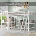 thumbnail image 1 of Bellemave L-Shaped Loft Bed with L-shaped Desk Twin Size Loft Bed with Desk for 2 Wood Corner Twin Beds with Ladder and Guardrails for Teens, No Box Spring Needed (White), 1 of 11