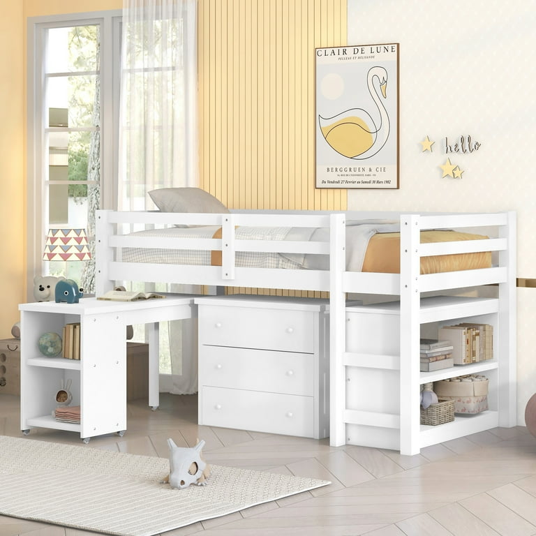 Low twin bed with storage hot sale