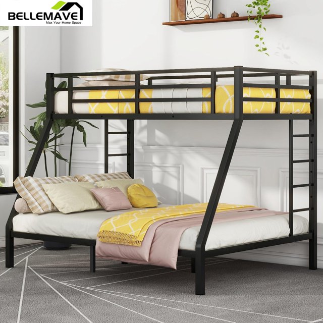 Bellemave Metal Bunk Beds Twin XL over Queen Bunk Bed for Adults, Teens