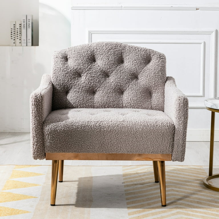 Bellemave Modern Accent Chair, Tufted Single Sofa Armchair with