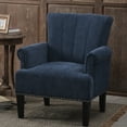 thumbnail image 1 of Bellemave Modern Accent Upholstered Chair, Living Room Lounge Chair Single Sofa, Rivet Tufted Polyester Armchair for Bedroom, Office, Reading Room, Navy, 1 of 10