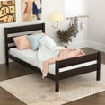 thumbnail image 1 of Bellemave Twin Bed Frames,Wood Platform Bed with Headboard and Footboard, Twin Size Sleigh Bed with Wood Slat Support, No Box Spring Needed (Espresso), 1 of 9
