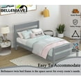 thumbnail image 1 of Bellemave Twin Size Pine-Wood Bed Frame With Classic Headboard and Footboard,No Box Spring Needed,Gray, 1 of 6