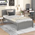 thumbnail image 1 of Bellemave Twin Wood Platform Bed  Gray, 1 of 8