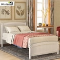 thumbnail image 1 of Bellemave Twin Wood Platform Bed, White, 1 of 9