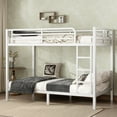 thumbnail image 1 of Bellemave Twin XL Over Twin XL Bunk Bed, Heavy Duty Metal Bunk Beds Frame, Noise Reduced Space Saving Design for Modern Living, White, 1 of 8
