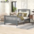 thumbnail image 1 of Bellemave Wood Bed Frame with Headboard and Footboard Modern Bedroom Furniture Platform Bed for Teens Adult, Twin Size , Gray, 1 of 10