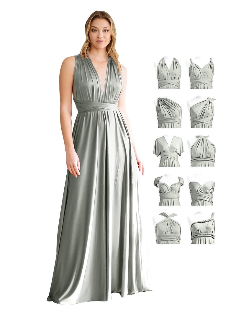 white christmas dresses Adrianna Papell Foiled Mermaid Gown with Halter Neckline main image 1