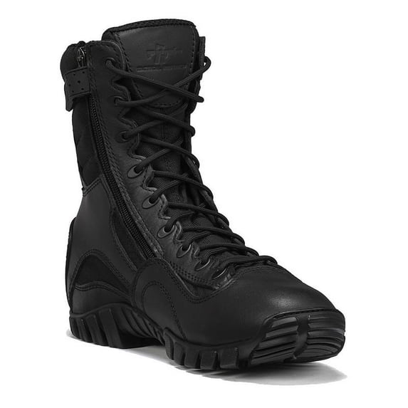 Belleville KHYBER TR960Z Hot Weather Lightweight Side-Zip Tactical Boot - Black-8.0-Wide