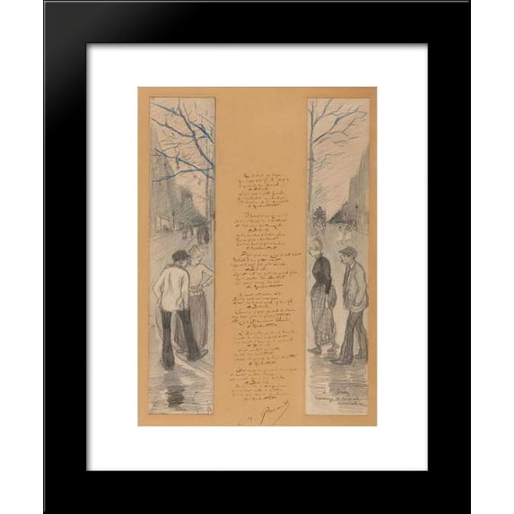 Belleville-Menilmontant original drawing 20x24 Framed Art Print by Theophile Steinlen