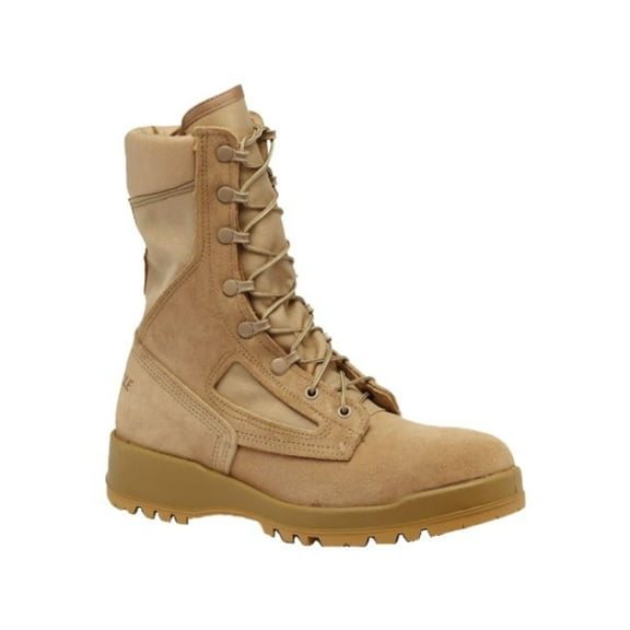 Belleville Mens Hot Weather Steel Toe Boot, Desert Tan, 6.5, Regular