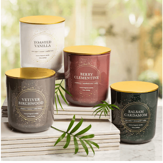 Bellevue Luxury Scented Candle Set Of 4 - Berry Clementine