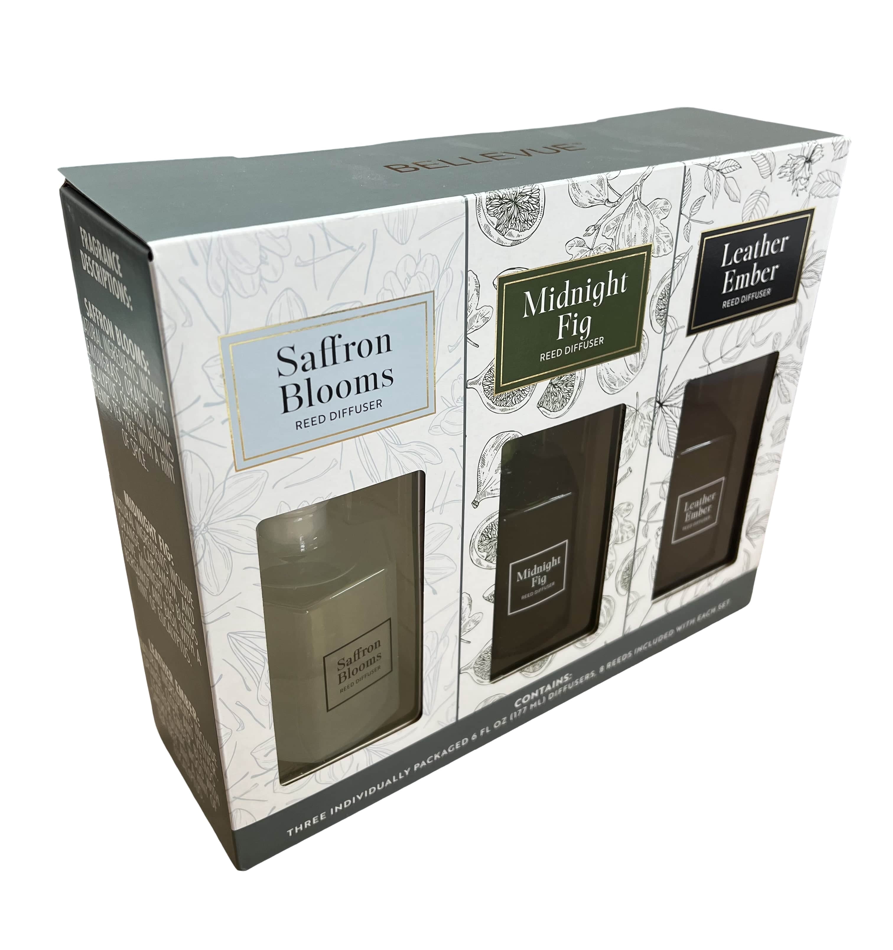 Bellevue Reed Diffuser Set Variety, 6 Fluid Ounce (8 Reeds
