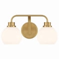 thumbnail image 1 of Meridian M80080NB 2-Light Bathroom Vanity Light in Natural Brass, 1 of 7