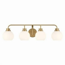 Meridian M80082NB 4-Light Bathroom Vanity Light in Natural Brass