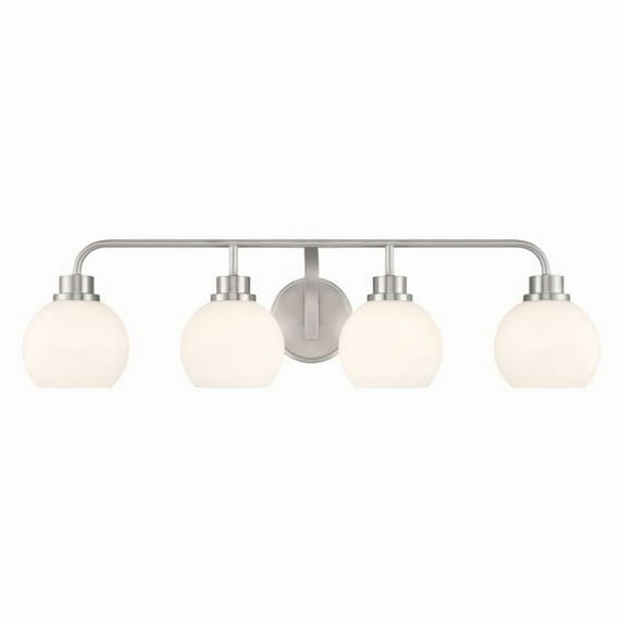 Meridian M80082BN 4-Light Bathroom Vanity Light in Brushed Nickel