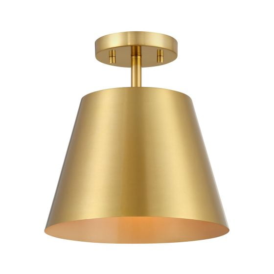 Meridian M60076NB 1-Light Ceiling Light in Natural Brass