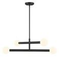 thumbnail image 1 of Meridian M100133MBK 4-Light Chandelier in Matte Black, 1 of 7
