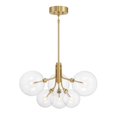 thumbnail image 1 of Meridian M100135NB 6-Light Chandelier in Natural Brass, 1 of 7