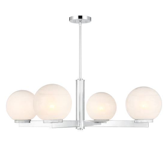 Meridian M100123CH 4-Light Chandelier in Chrome