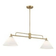 thumbnail image 1 of Meridian M100136NB 2-Light Linear Chandelier in Natural Brass, 1 of 7