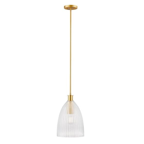 Meridian M7051NB 1-Light Pendant in Natural Brass