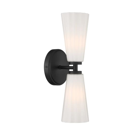 Meridian M90109MBK 2-Light Wall Sconce in Matte Black
