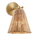 thumbnail image 1 of Meridian M90118NB 1-Light Wall Sconce in Natural Brass (Set of 2), 1 of 5