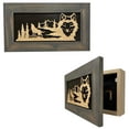 thumbnail image 1 of Wolf Wall Decor Gun Safe for Secure and Quick Access Pistol Storage Concealment Furniture Holds Multiple Handguns, 1 of 9