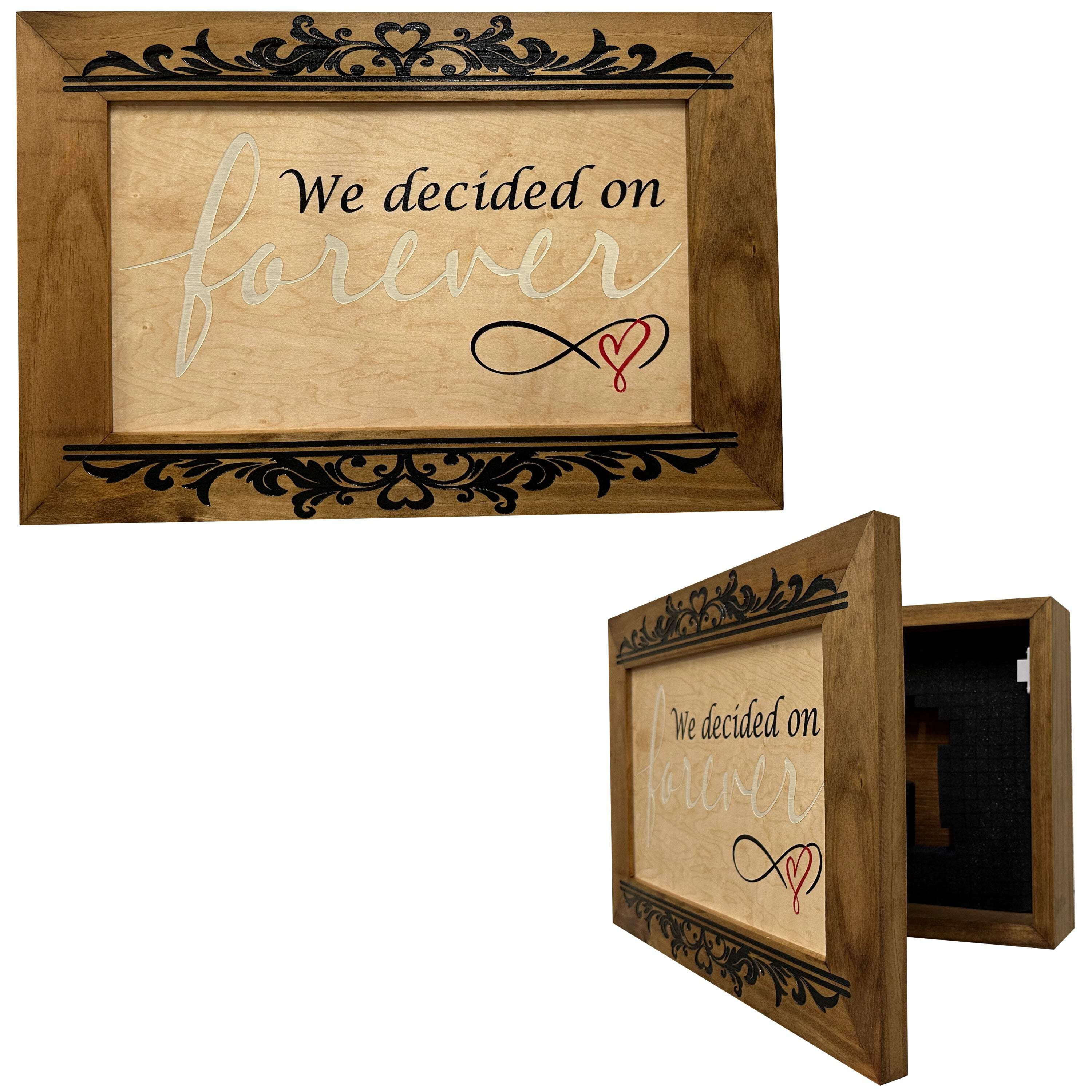 Bellewood Designs We Decided On Forever Decorative Wall-Mounted Secure Gun Cabinet