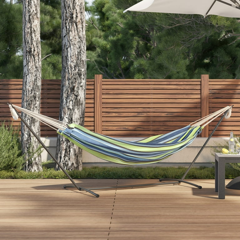 Belleze 10ft Double Hammock Stand with Carrying Bag Portable Set Oasis Walmart