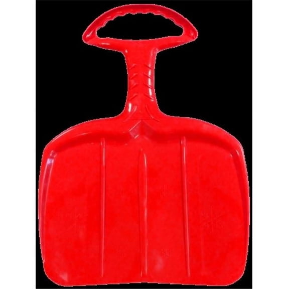 Belli BE02162 Red Shovel Snow Sled with Handle for Adults - 0.8 x 19.1 x 25.8 in.