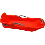 Belli BE80337 Red Snow Sled 1 Seater With Brake and Handle Cord For Kids - 8 x 16.3 x 30.6 in.
