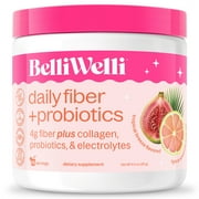 BelliWelli Daily Fiber Supplement with Probiotics, Electrolytes, and Collagen - Tropical Breeze, 6.4 oz