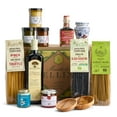 thumbnail image 1 of Mercato di Bellina 13-Piece Italian Gift Basket - Pasta, Pesto, Extra Virgin Olive Oil, Balsamic Vinegar, Spread, Sun Dried Tomatoes, Cherries, & Bowls - Gourmet Sympathy Gifts, Holiday Gift Basket, 1 of 7