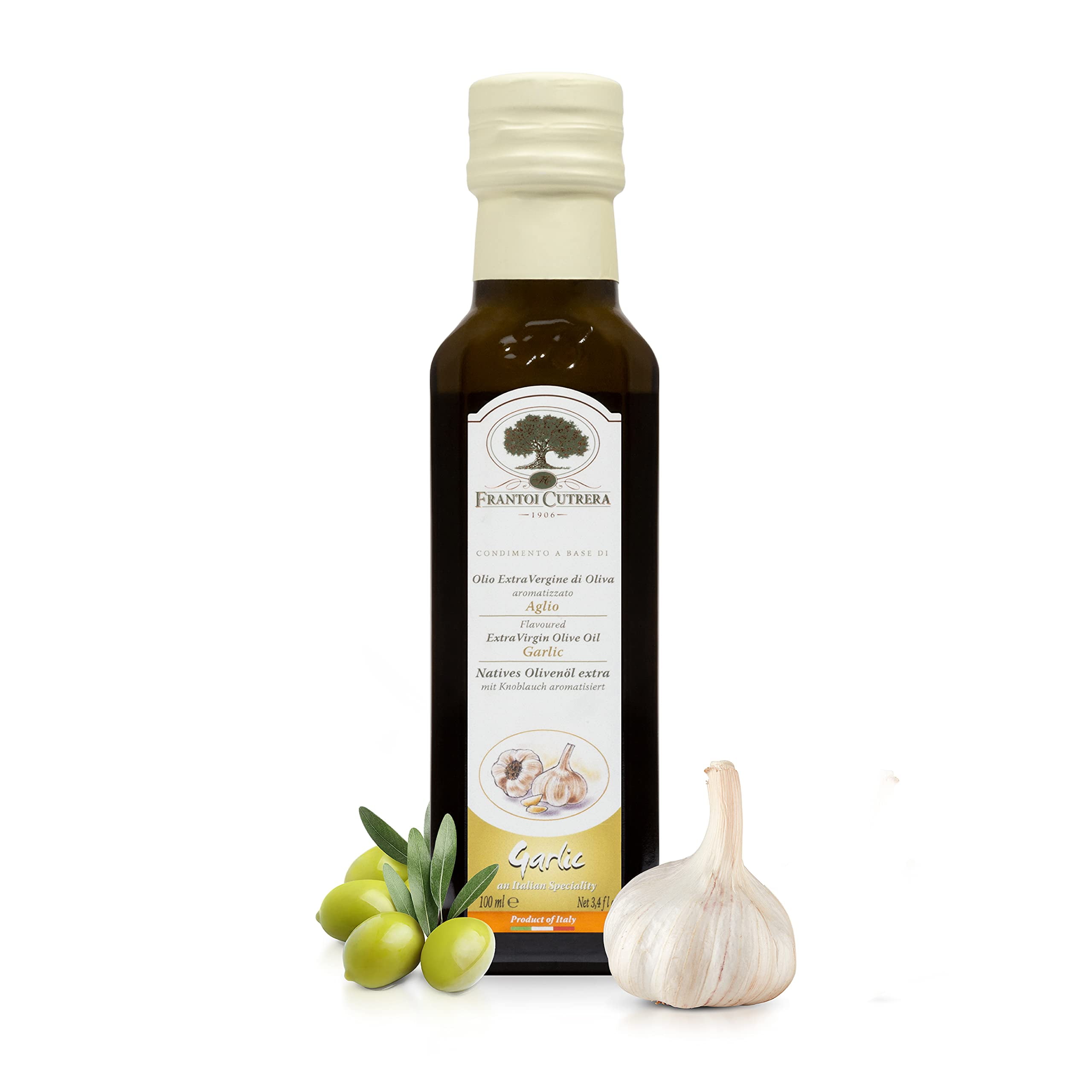 Mercato di Bellina Garlic Olive Oil for Cooking and Dipping Bread - Garlic Infused Olive Oil Made with Gourmet Italian Ingredients from Italy