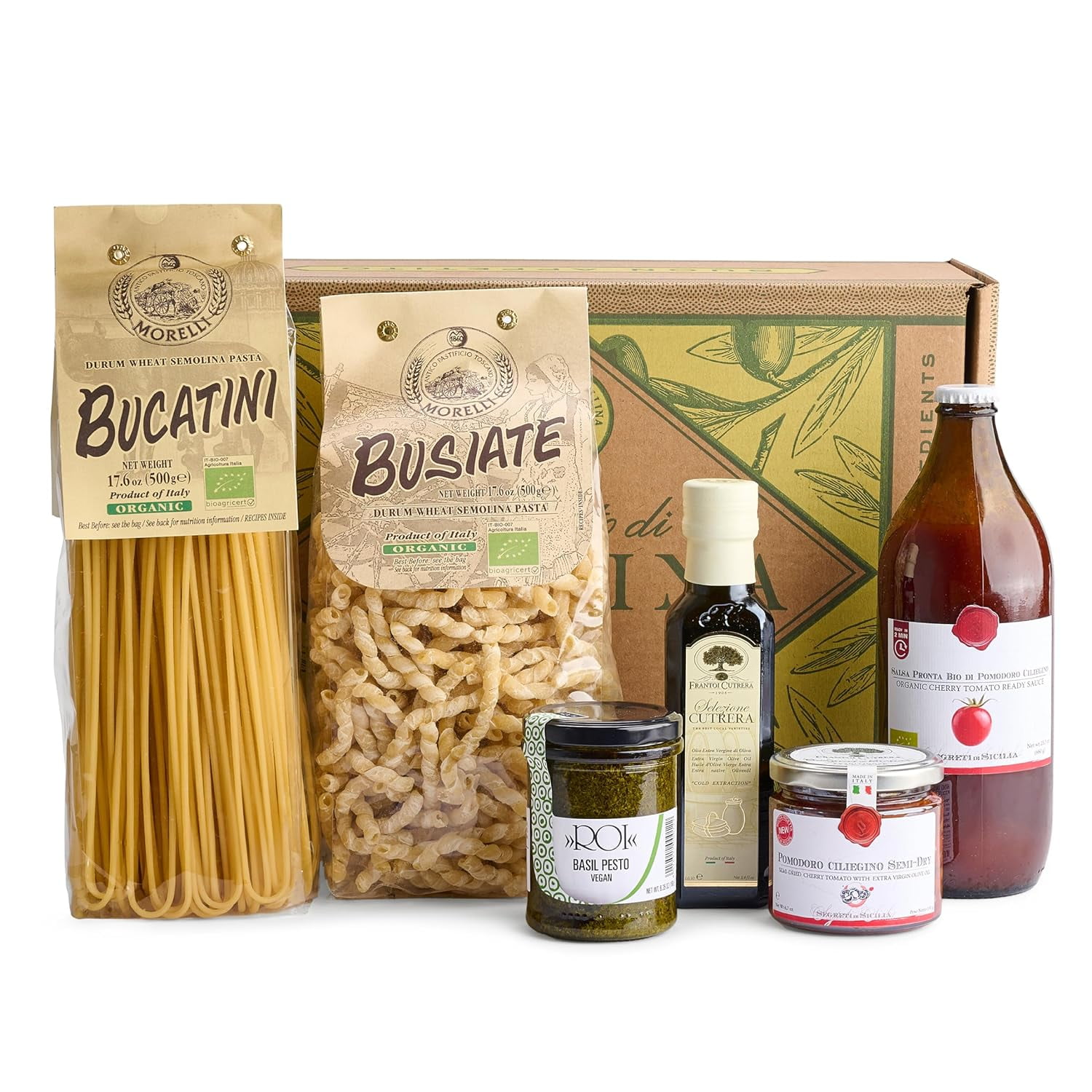 Bellina Italian Gift Basket - La Cucina Italiana Deluxe Food Gift Basket - A Vegan Friendly Pasta Gift Basket For The Foodie In Your Life -All natural, Gourmet Gift Basket For Anniversary