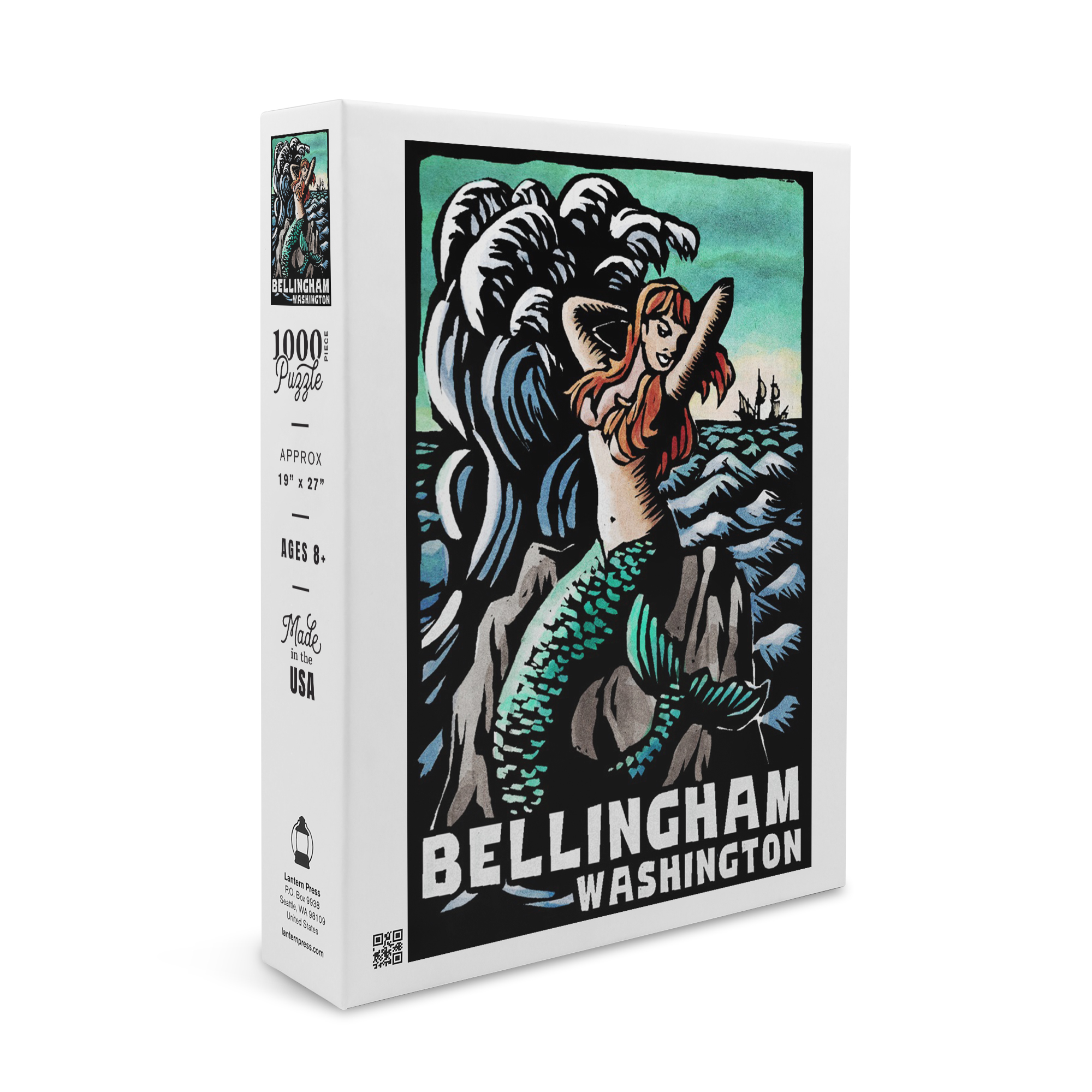 Bellingham, Washington, Mermaid, Scratchboard (1000 Piece Puzzle, Size