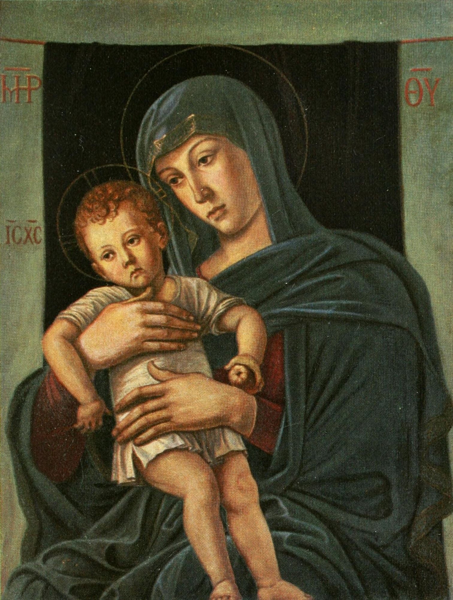 Bellini 1908 Madonna and Child 2 Canvas Art - Giovanni Bellini (18 x 24)